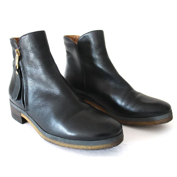 See by Chloe Jamie Leather Ankle Boot / Size 37.5 / Black Rubber Sole - Picture 2 of 11